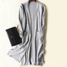 PK18ST099 spring cashmere long cardigan woman sweater